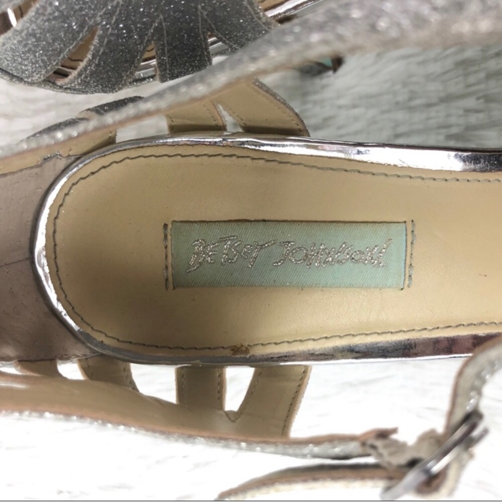 BETSEY JOHNSON Blue Silver SB-Tee Dress Sandals - Picture 3 of 13